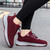 Women's red weave pattern texture casual shoe sneaker 06