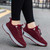 Women's red weave pattern texture casual shoe sneaker 07