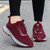 Women's red weave pattern texture casual shoe sneaker 08