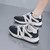 Women's black label pattern layered accents shoe sneaker 04