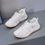 Women's beige label pattern layered accents shoe sneaker 07