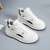 Women's beige black casual cross pattern shoe sneaker 05