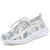 Women's blue pattern cloth casual shoe sneaker 01