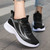 Women's black flyknit pattern stripe texture shoe sneaker 06