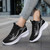 Women's black flyknit pattern stripe texture shoe sneaker 07