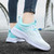 Women's white green flyknit pattern stripe texture shoe sneaker 03