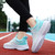 Women's white green flyknit pattern stripe texture shoe sneaker 06