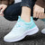 Women's white green flyknit pattern stripe texture shoe sneaker 08