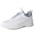 Women's white grey mesh stripe accents shoe sneaker 01