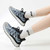 Women's black grey logo pattern stripe shoe sneaker 02