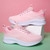 Women's pink flyknit pattern stripe & print shoe sneaker 09