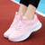 Women's pink flyknit pattern stripe & print shoe sneaker 03