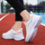 Women's white flyknit pattern stripe & print shoe sneaker 05