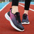 Women's black rose red flyknit casual shoe sneaker 06