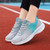 Women's grey blue flyknit casual shoe sneaker 07