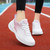 Women's white pink flyknit casual shoe sneaker 04