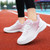 Women's white pink flyknit casual shoe sneaker 07