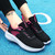 Women's black rose red flyknit pattern stripe texture shoe sneaker 04