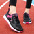 Women's black sport figure pattern & print shoe sneaker 07