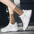 Women's white splicing accents casual shoe sneaker 04