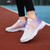 Women's white purple multi color flyknit stripe texture shoe sneaker 07