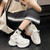 Women's white mesh vamp thick sole casual shoe sneaker 03