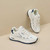 Women's beige blue stripe & logo print shoe sneaker 08