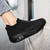 Women's black flyknit stripe texture pattern slip on rocker bottom sneaker 05