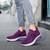 Women's purple flyknit stripe texture pattern slip on rocker bottom sneaker 03