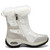 Women's beige pattern side zip winter double rocker bottom shoe boot 12