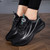 Women's black flyknit stripe texture pattern shoe sneaker 07