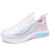 Women's white blue flyknit stripe texture pattern shoe sneaker 01