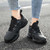 Women's black thread accents casual shoe sneaker 03