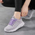 Women's grey purple flyknit stripe texture accents casual shoe sneaker 02