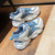 Women's blue logo & label print strap casual shoe sneaker 07