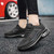 Women's black curve & stripe pattern casual shoe sneaker 05