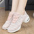 Women's pink flyknit stripe pattern texture casual shoe sneaker 08