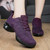 Women's purple flyknit stripe pattern texture casual shoe sneaker 05