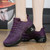 Women's purple flyknit stripe pattern texture casual shoe sneaker 08