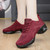 Women's red flyknit stripe pattern texture casual shoe sneaker 02