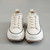 Women's white label print thick sole casual shoe sneaker 07