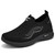Women's black flyknit stripe accents & print slip on shoe sneaker 01