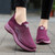 Women's purple flyknit stripe accents & print slip on shoe sneaker 03
