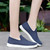 Women's navy flyknit simple plain casual slip on shoe sneaker 08