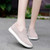 Women's pink flyknit simple plain casual slip on shoe sneaker 08