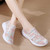 Women's pink camo pattern & strap slip on shoe sneaker 06