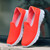 Women's orange mesh plain casual slip on shoe sneaker 07