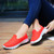 Women's orange mesh plain casual slip on shoe sneaker 06