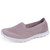 Women's purple flyknit casual plain slip on shoe sneaker 01