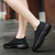 Women's black flyknit stripe texture sock like fit slip on shoe sneaker 05